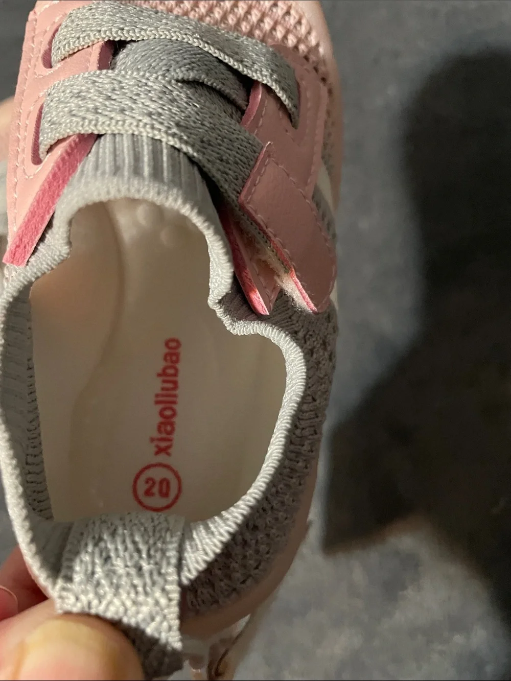 Baby Walker Shoes - Pink and Gray Soft Flex Sneakers